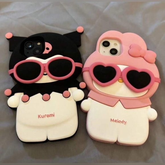 🔖 Sanrio’s Kuromi & Melody 
iPhone 13 Max Pro 
3D Sillicone Cases - Picture 3 of 8